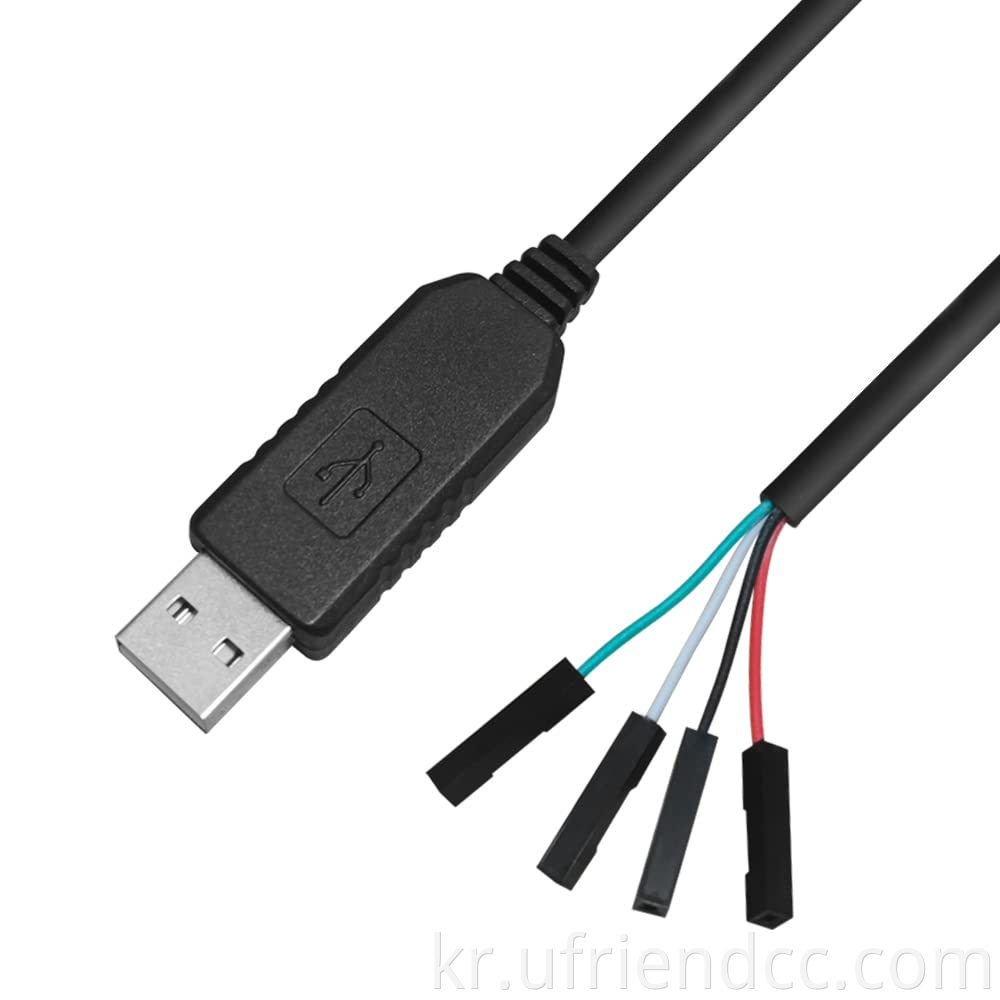 OME 1 미터 USB ~ TTL 직렬 포트 케이블 RS232 0.1 인치 4 핀 여성 3.3V 변환기